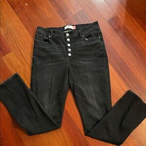 Cabi High Rise Black Button Fly Women's Jeans Size 10